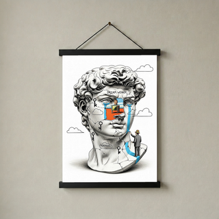 Dream Weaver Morpheus — Surreal David Bust Wall Art Print