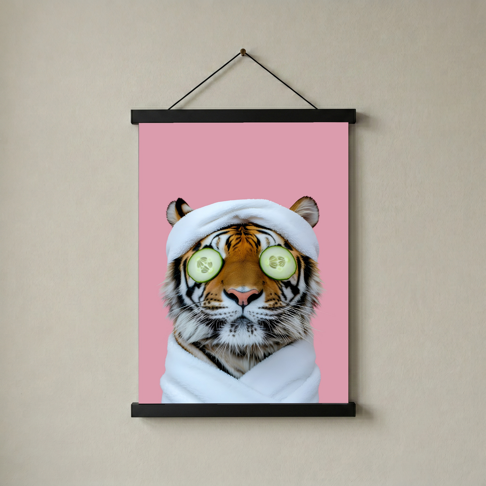 Tiger Retreat Wall Art Print — Bold Animal Portrait Poster