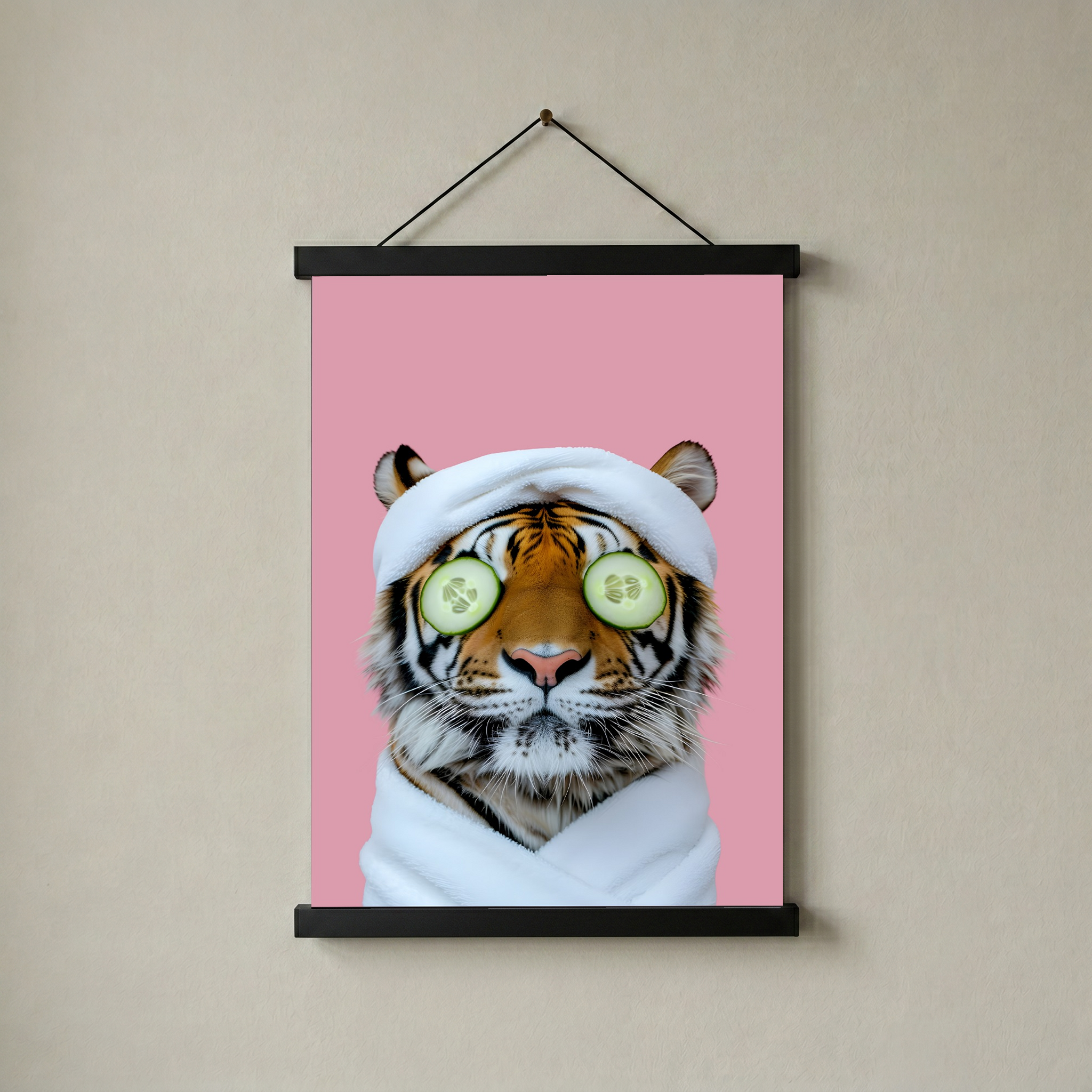 Tiger Retreat Wall Art Print — Bold Animal Portrait Poster