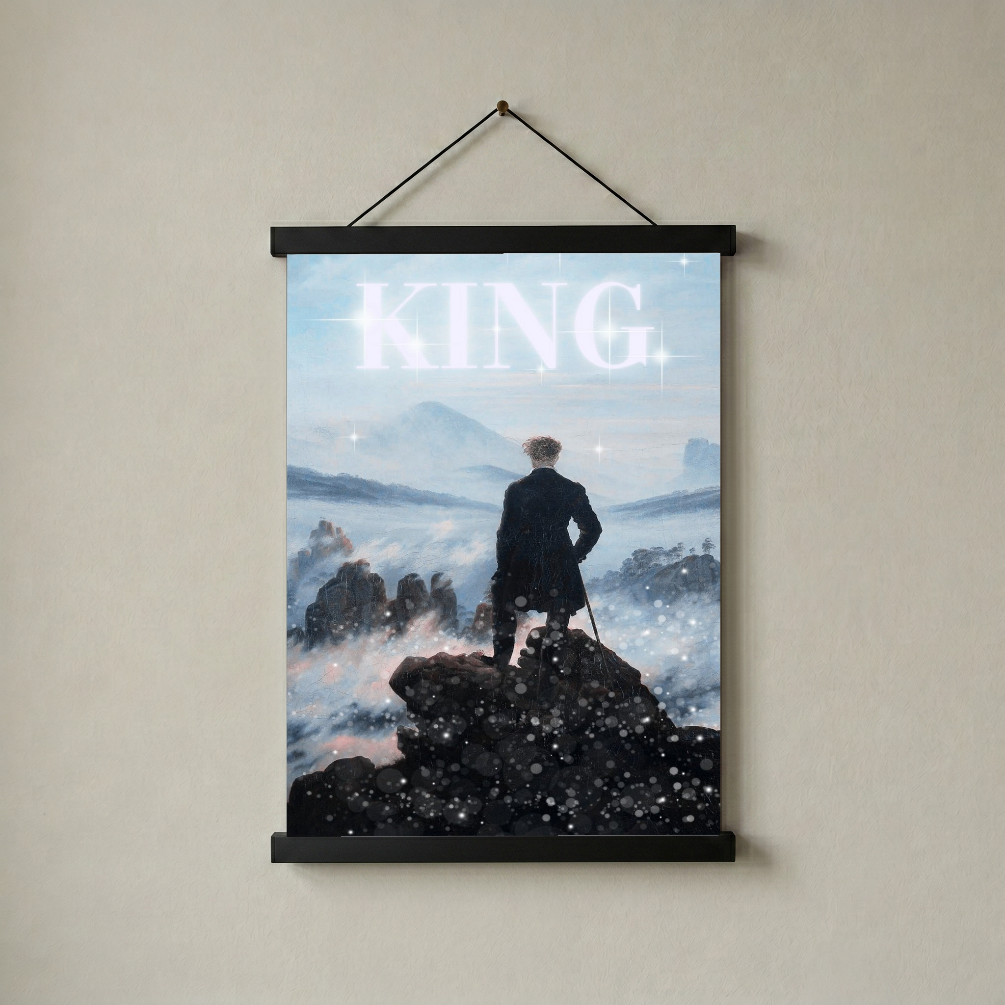 The King Wall Art Print — Bold Royal Quote Poster
