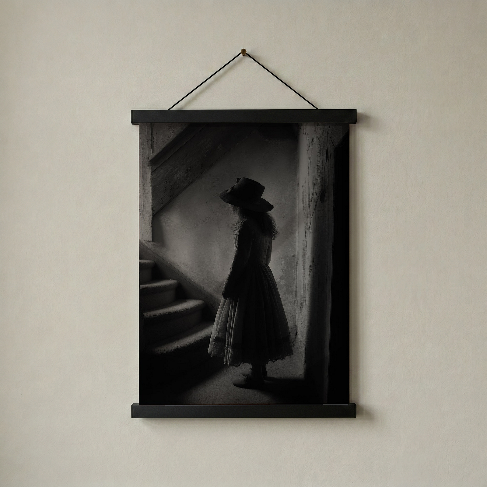 Whispers of Yesterday Wall Art Print — Vintage Nostalgic Portrait Poster