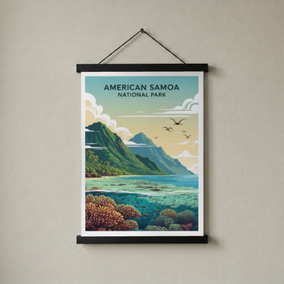 American Samoa National Park Poster — Vintage Pacific Island Travel Print