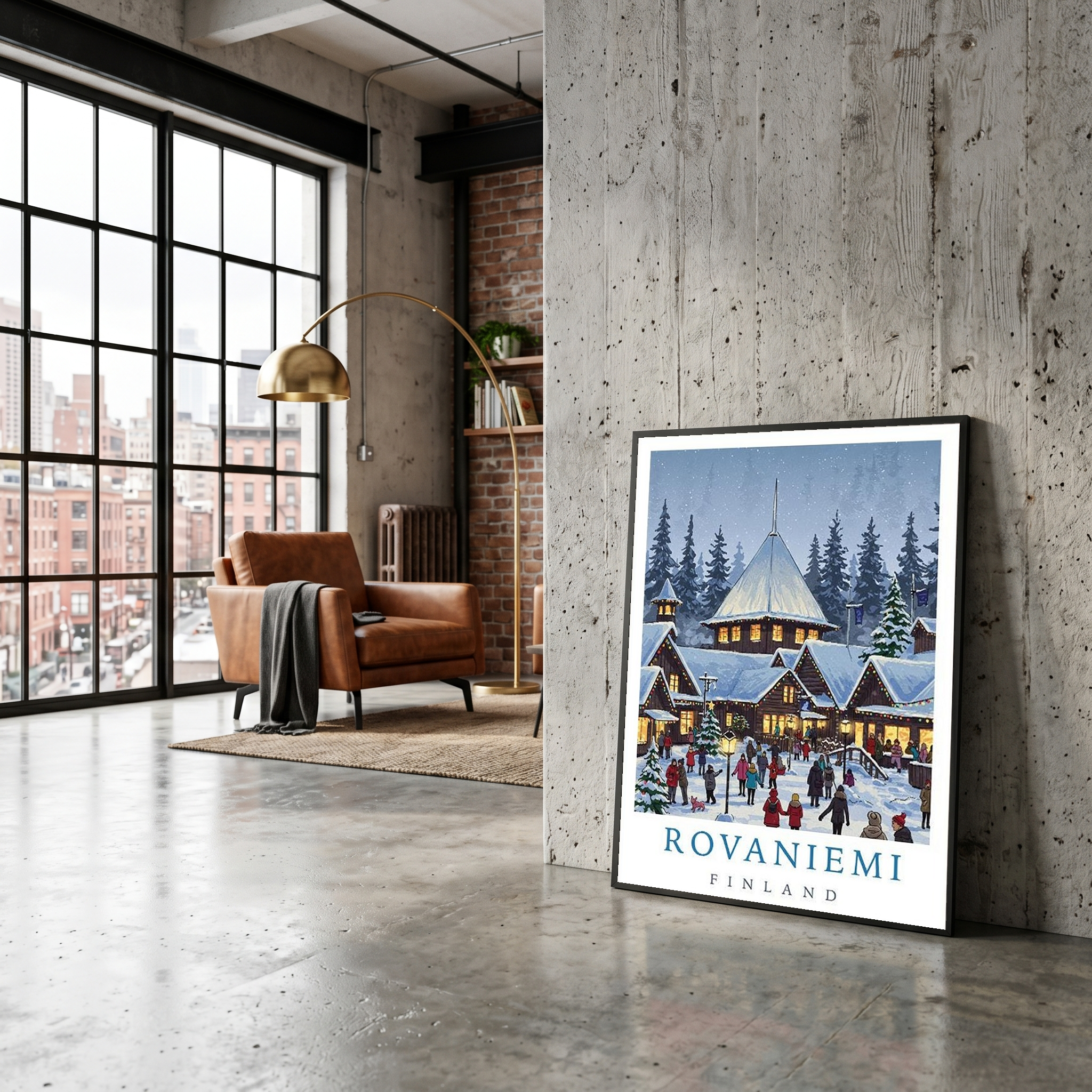 Rovaniemi Finland — Santa Village Winter Travel Wall Art Print