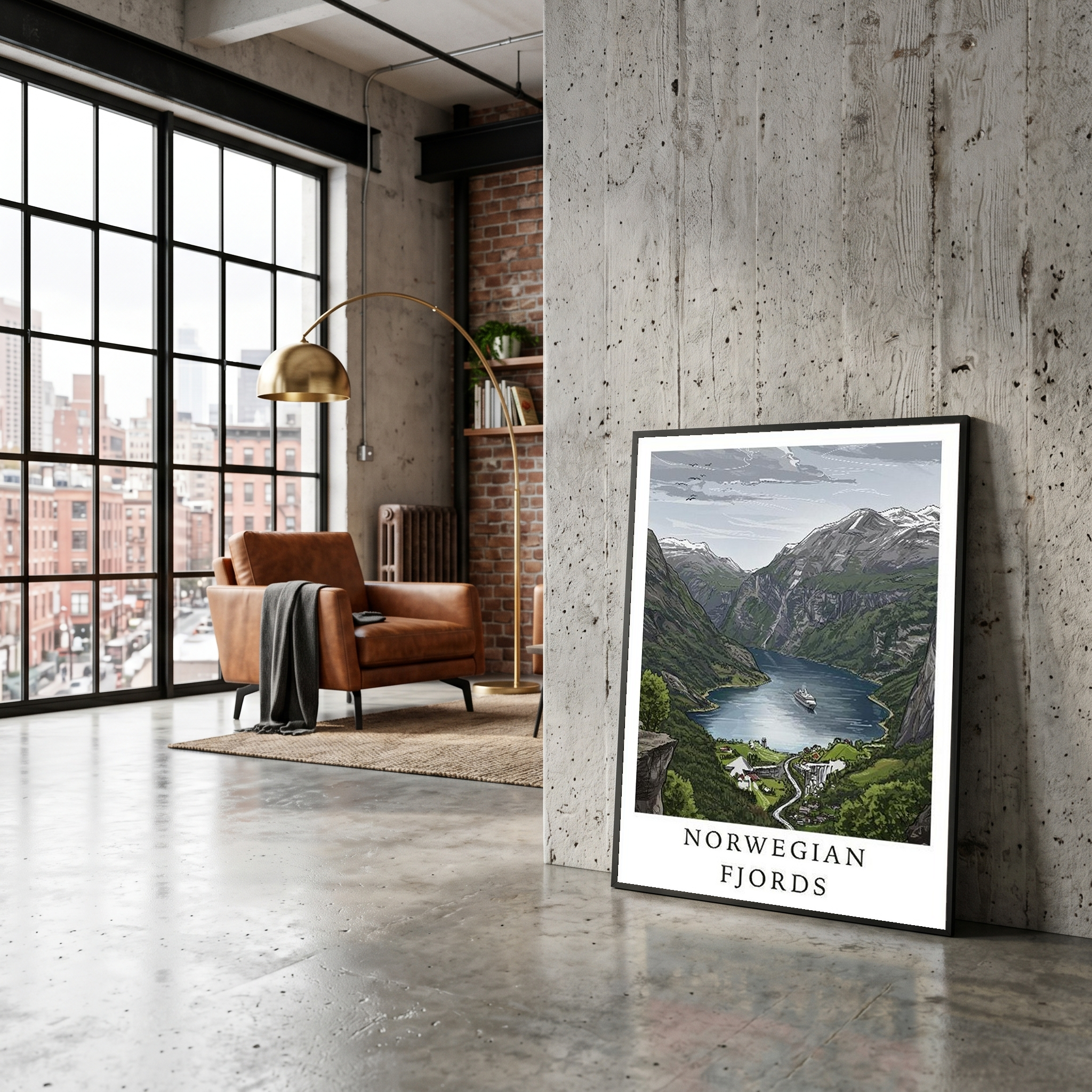 Norwegian Fjords — Geirangerfjord Scenic Travel Wall Art Print