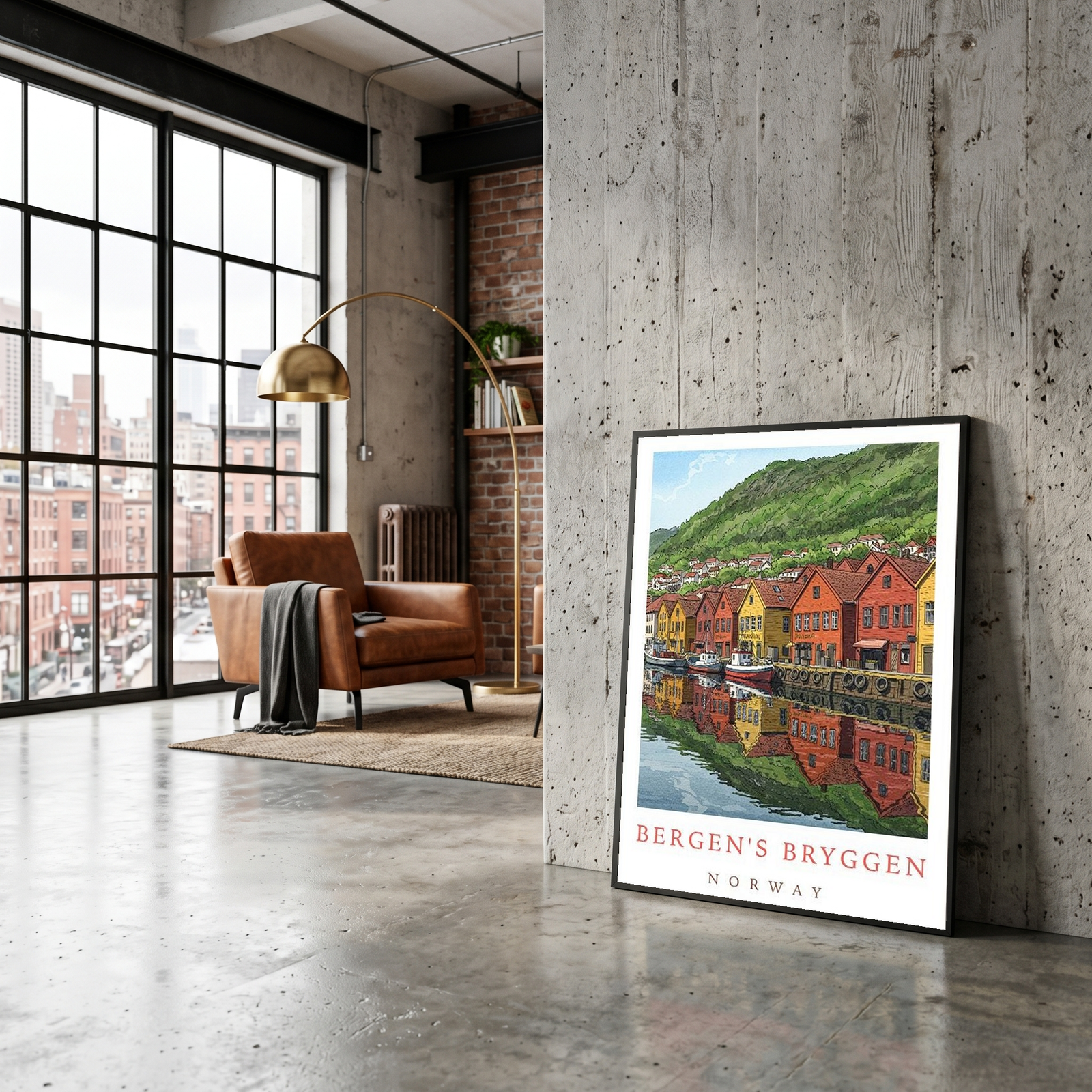 Bergen Bryggen Norway — Hanseatic Harbor Wall Art Print
