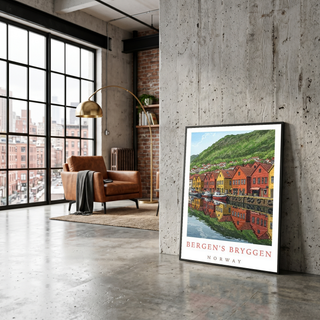 Bergen Bryggen Norway — Hanseatic Harbor Wall Art Print