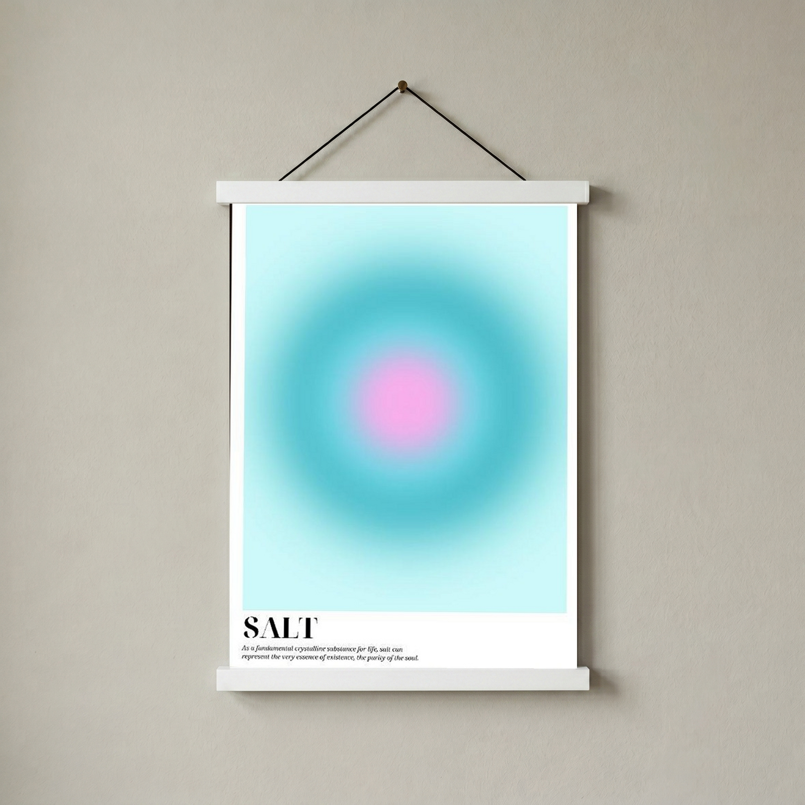 Salt Aura Abstract Poster — Spiritual Gradient Wall Art Print