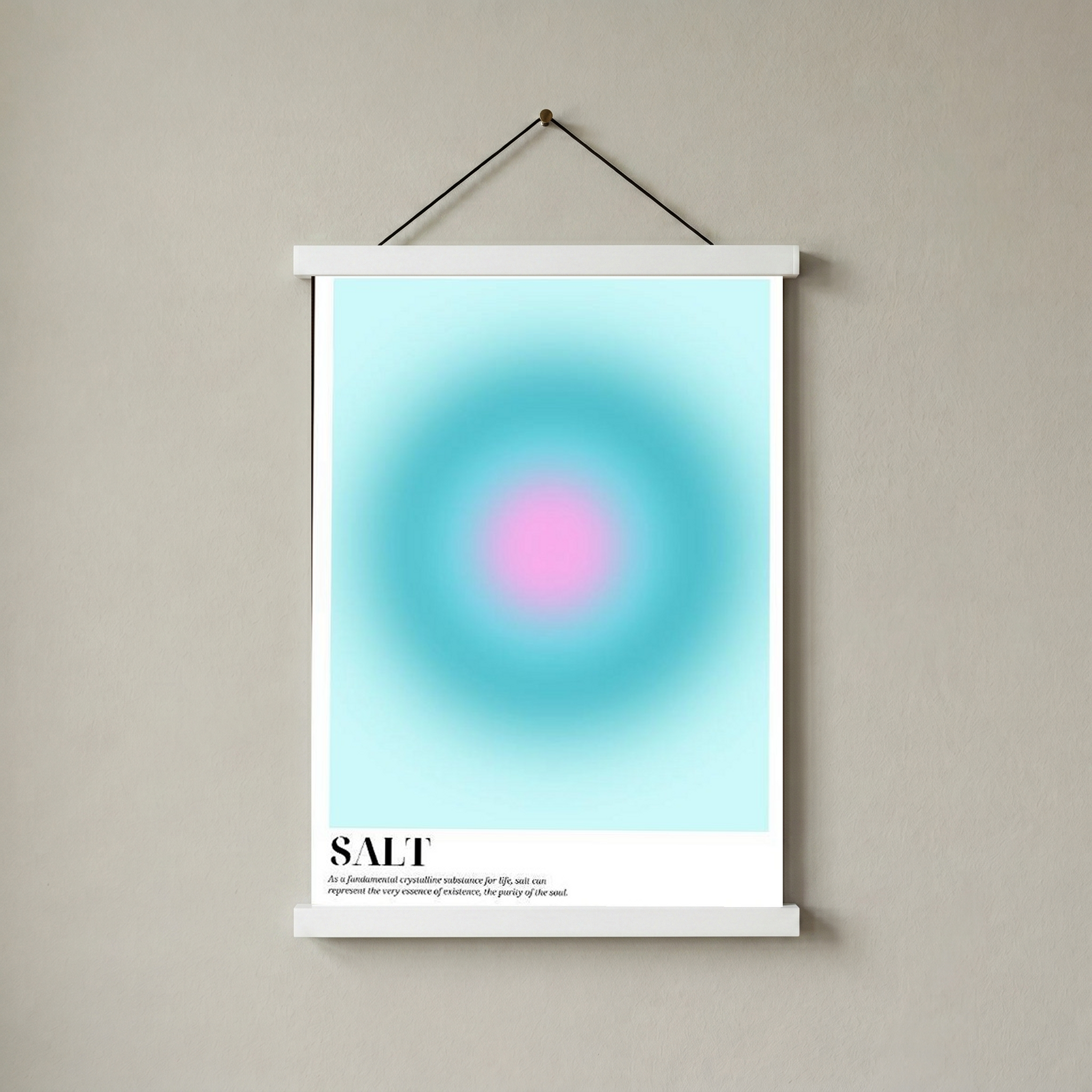 Salt Aura Abstract Poster — Spiritual Gradient Wall Art Print