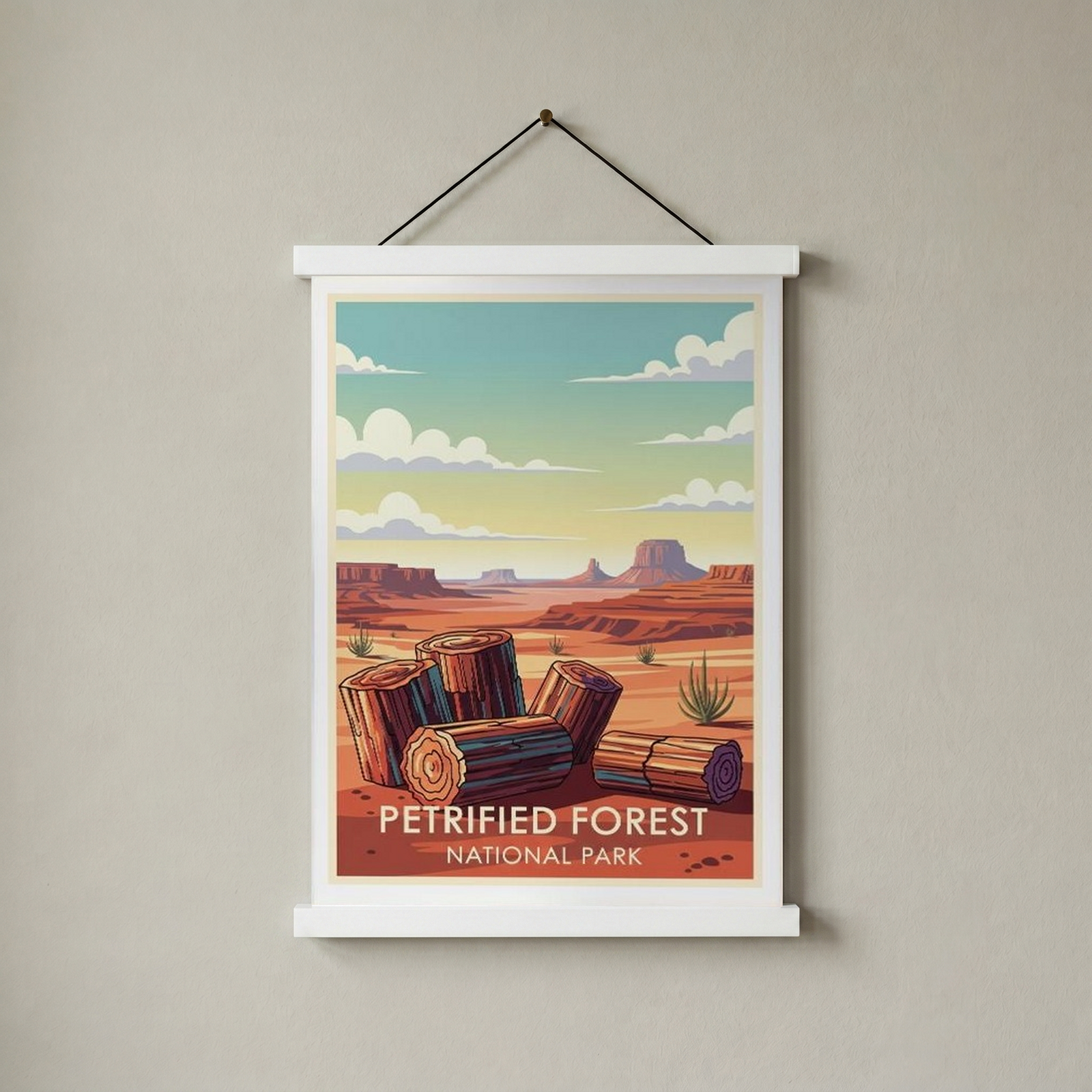 Petrified Forest National Park Poster — Vintage Arizona Painted Desert Print