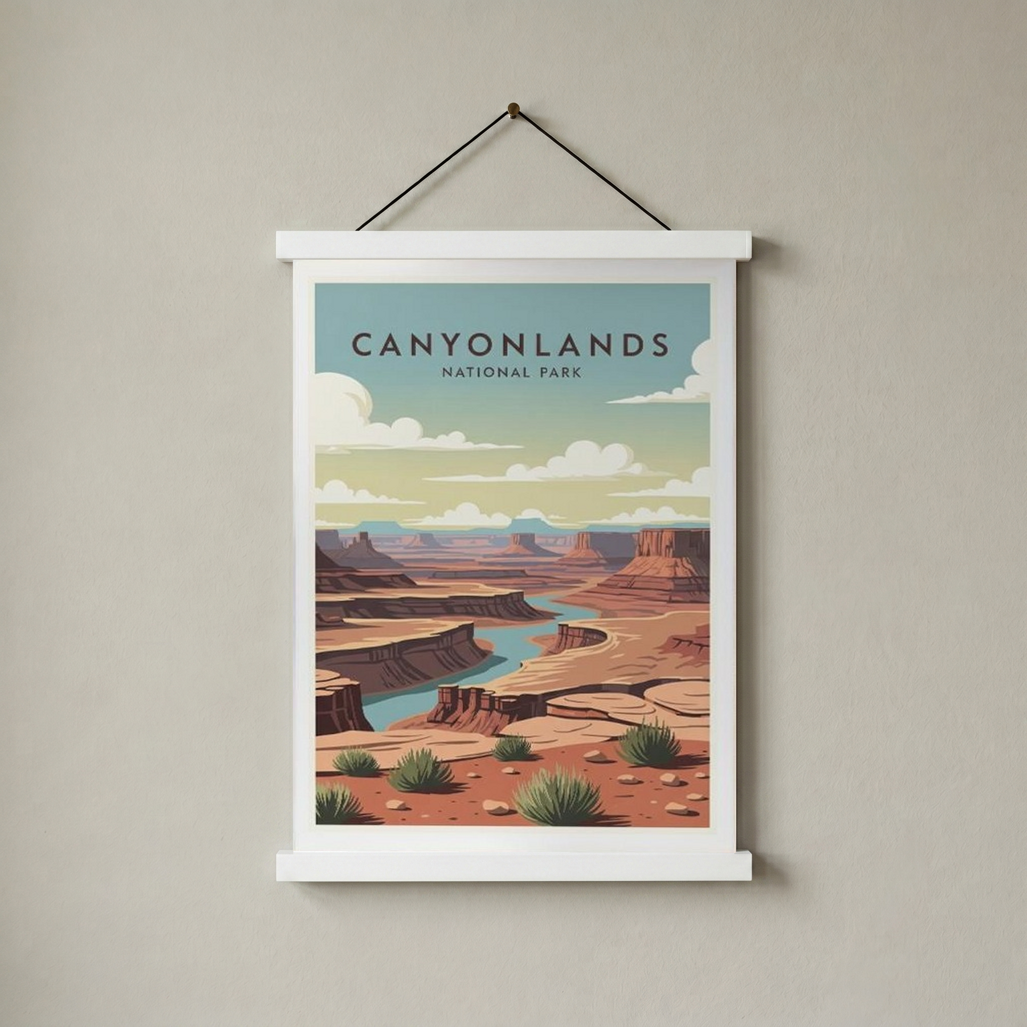 Canyonlands National Park Poster — Vintage Utah Mesa River Print