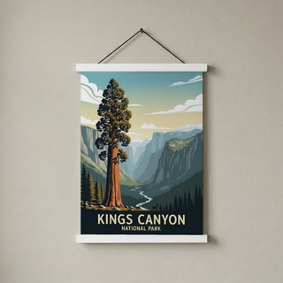 Kings Canyon National Park Poster — Vintage California Giant Sequoia Print