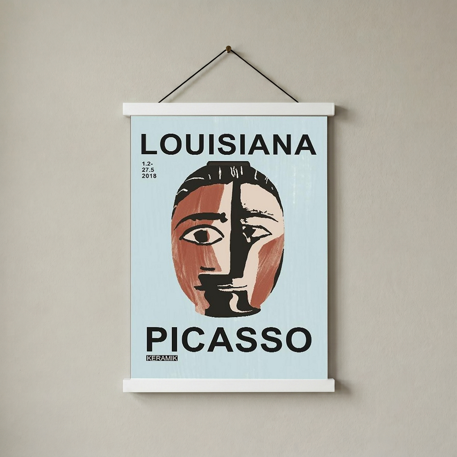 Picasso Louisiana Keramik Poster — Abstract Face Exhibition Print