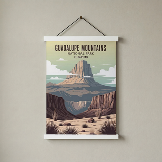 Guadalupe Mountains National Park Poster — Vintage El Capitan Texas Print