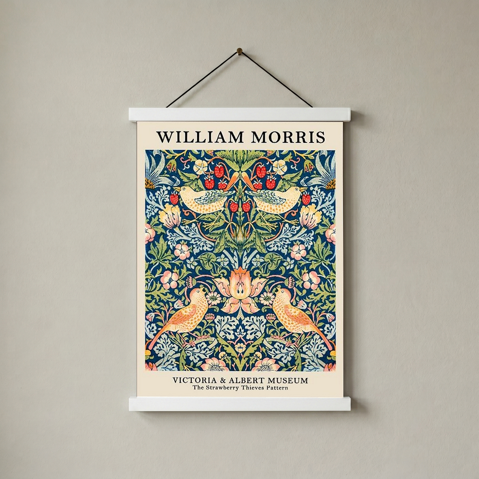 William Morris Strawberry Thief Print — V&A Museum Botanical Art