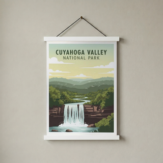 Cuyahoga Valley National Park Poster — Vintage Ohio Brandywine Falls Print
