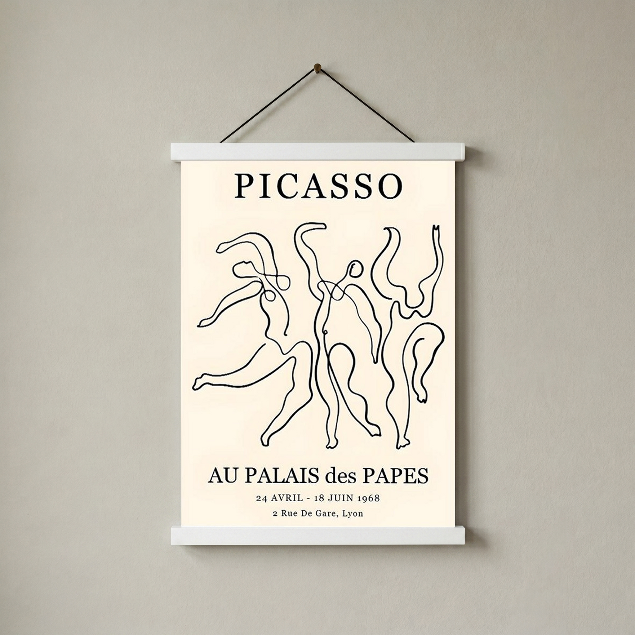 Picasso Au Palais des Papes 1968 Exhibition Poster Vintage Line Art Print