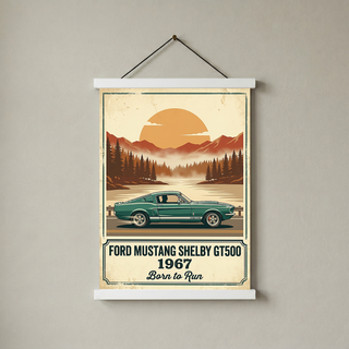 Ford Mustang Shelby GT500 1967 Forest Green Edition — Vintage Muscle Lake Print
