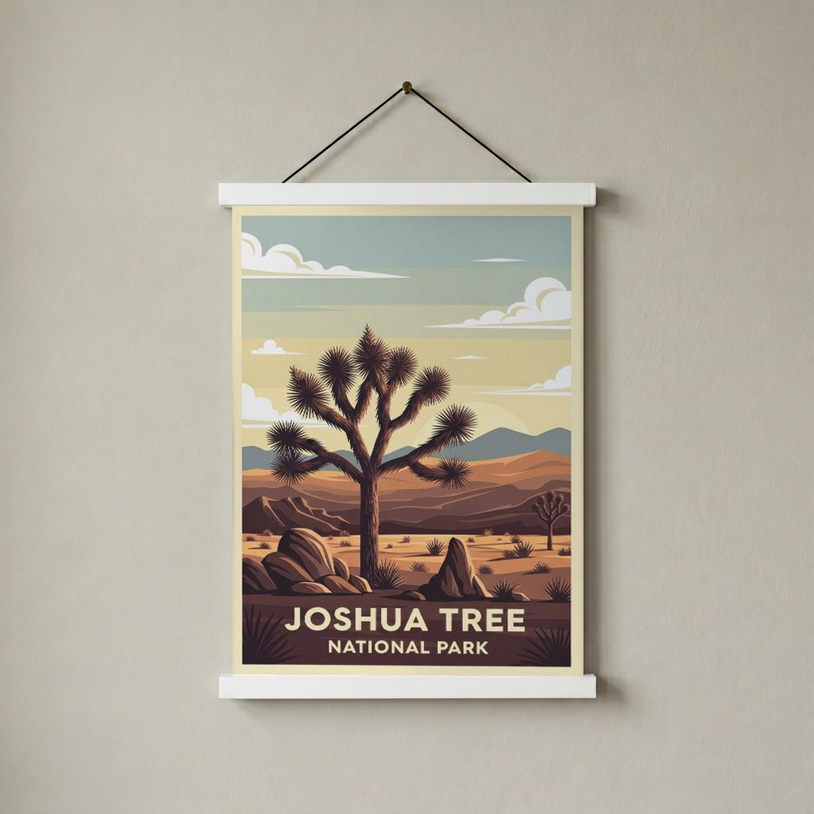 Joshua Tree National Park Poster — Vintage California Desert Yucca Print