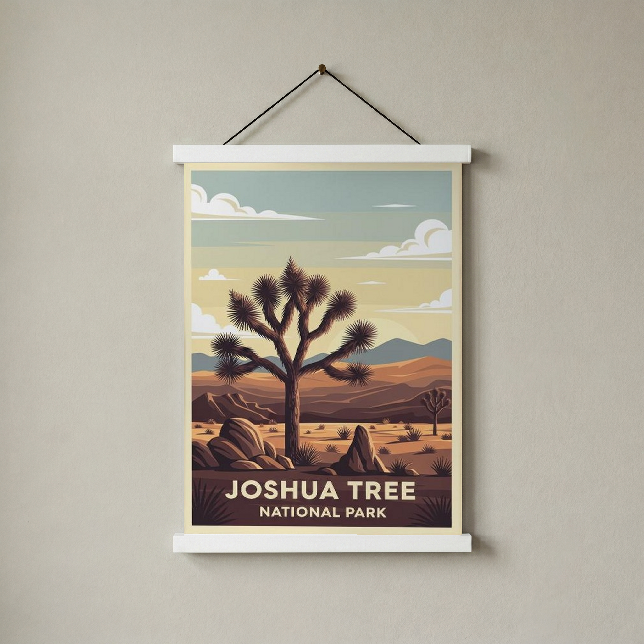 Joshua Tree National Park Poster — Vintage California Desert Yucca Print
