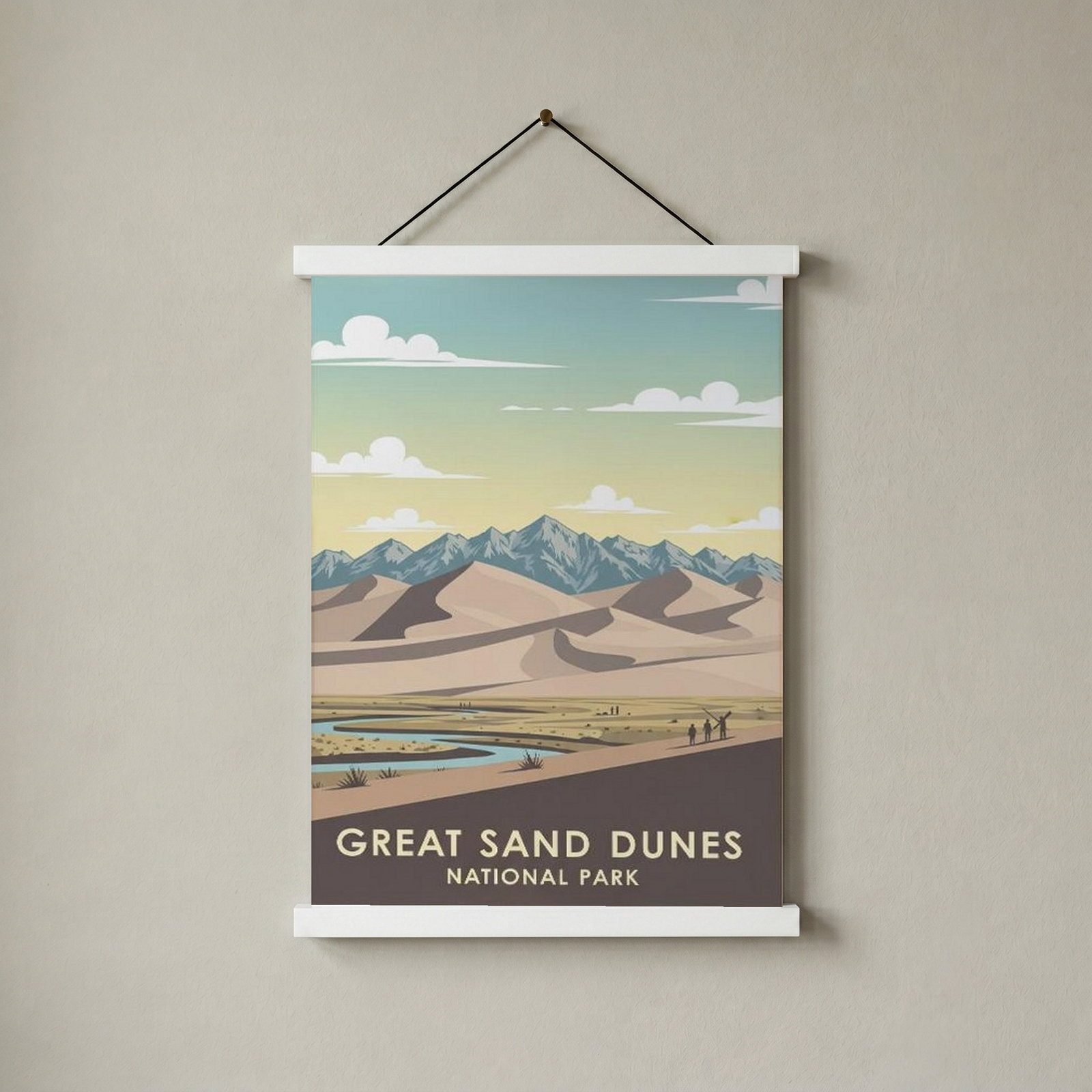 Great Sand Dunes National Park Poster — Vintage Colorado Dune Field Print