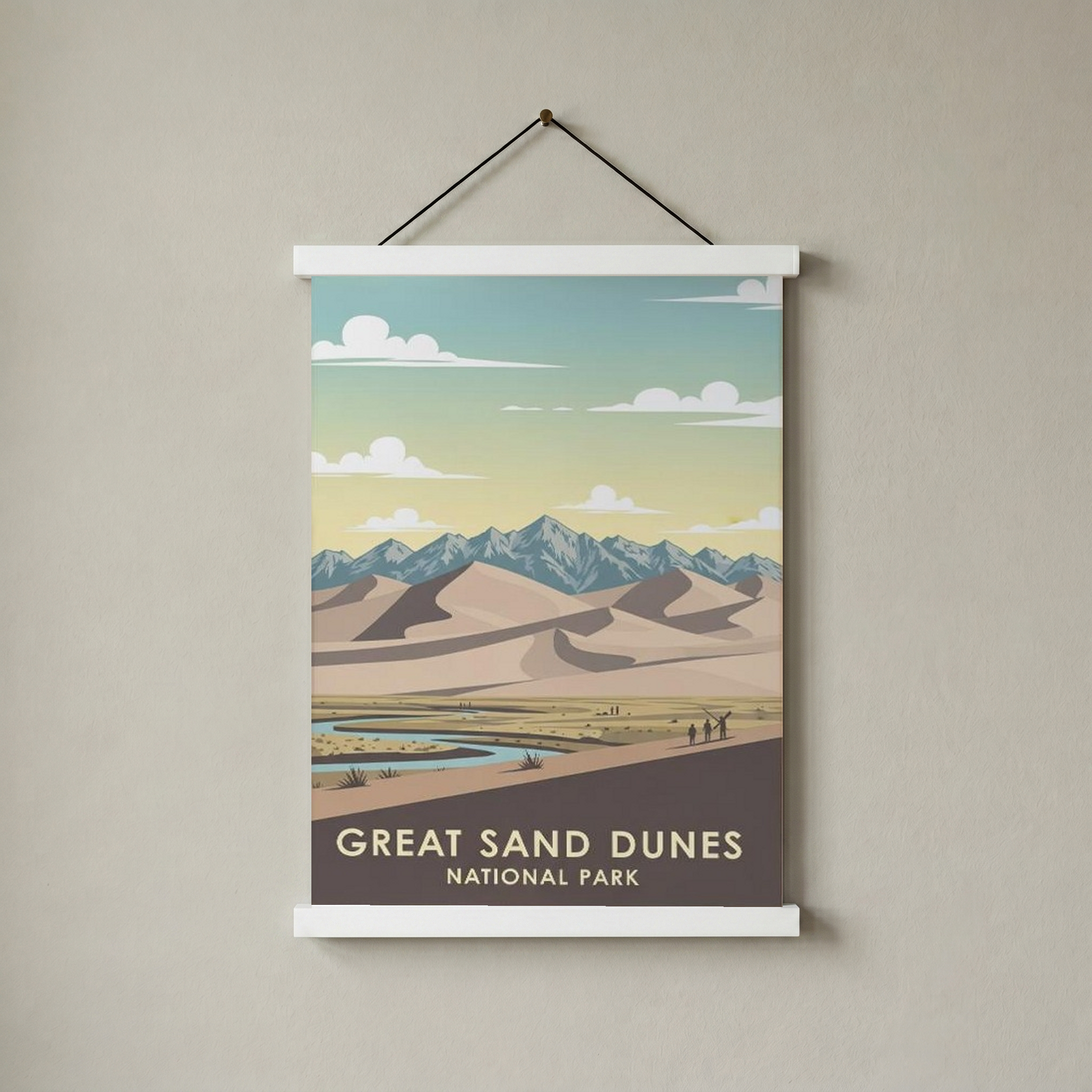 Great Sand Dunes National Park Poster — Vintage Colorado Dune Field Print