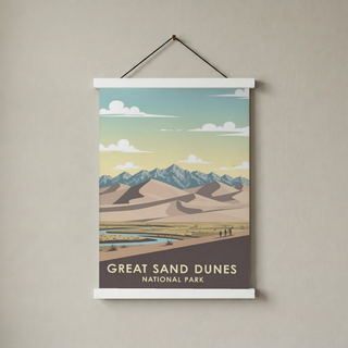 Great Sand Dunes National Park Poster — Vintage Colorado Dune Field Print