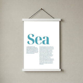 Sea Typography Poster — Ocean Meditation Quote Wall Art