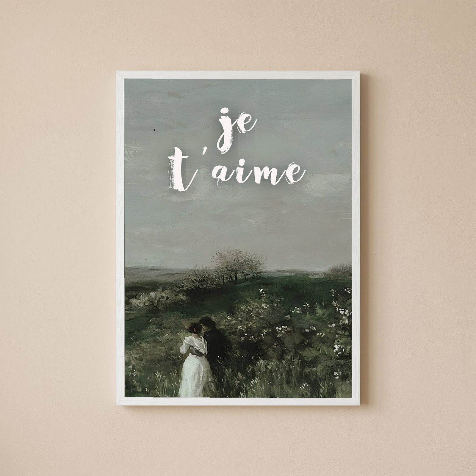 Je T'aime Wall Art Print — French Love Quote Poster