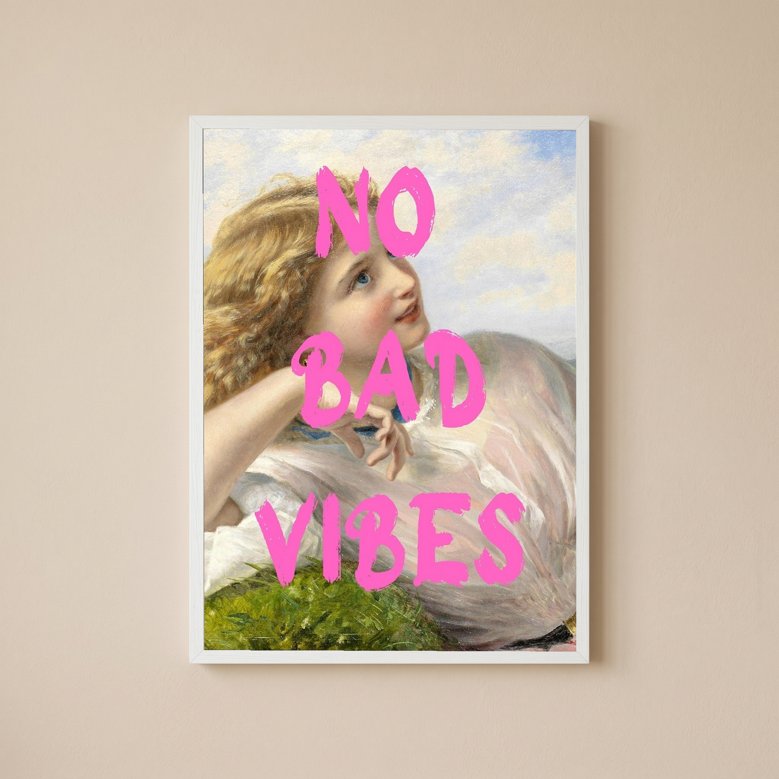No Bad Vibes Wall Art Print — Good Energy Quote Poster
