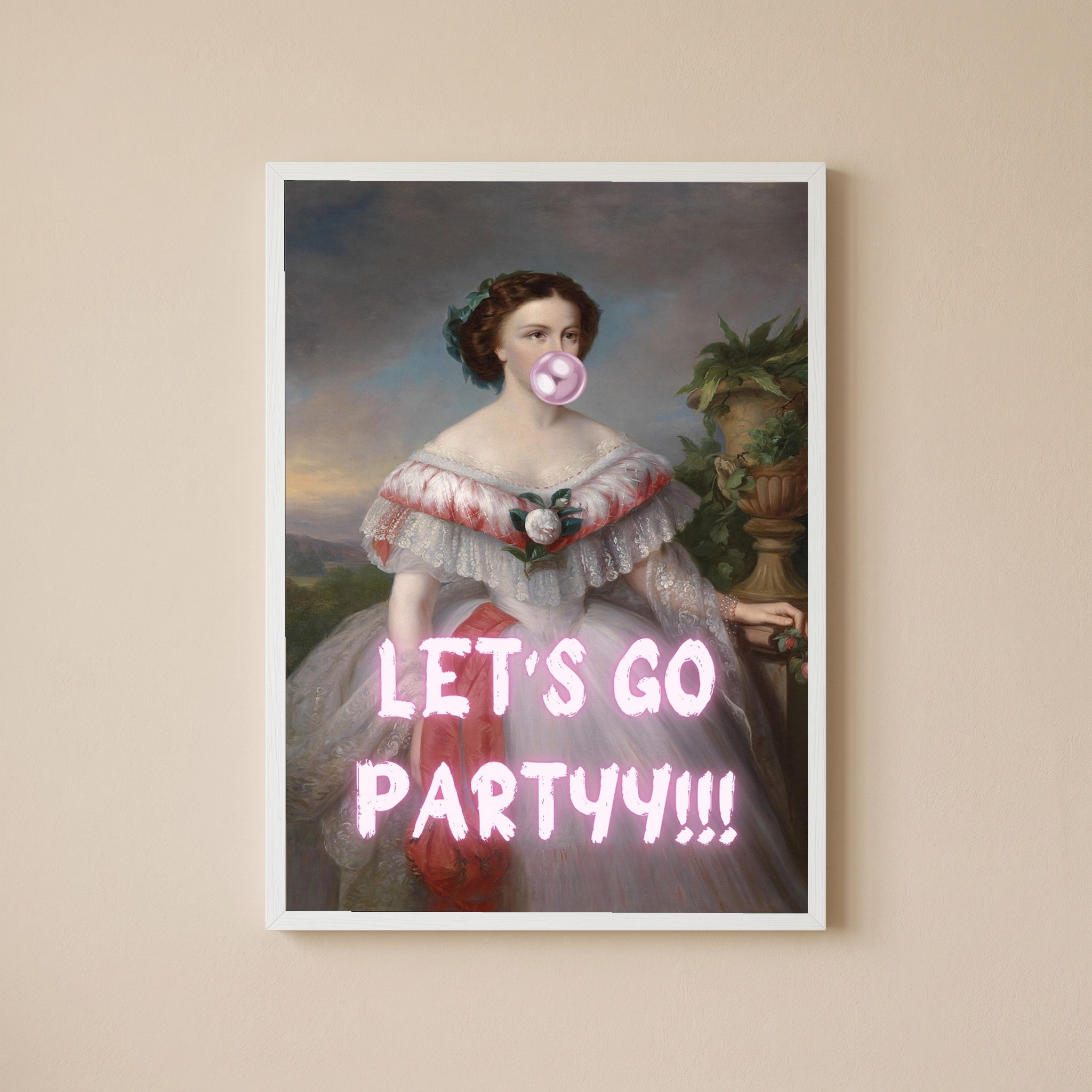 Let's Go Party Wall Art Print — Fun Celebration Quote Poster