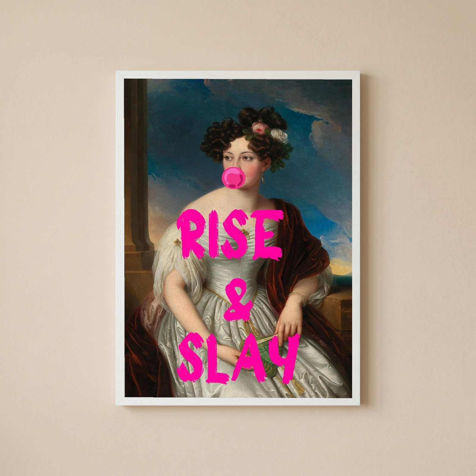 Rise & Slay Wall Art Print — Morning Motivation Quote Poster