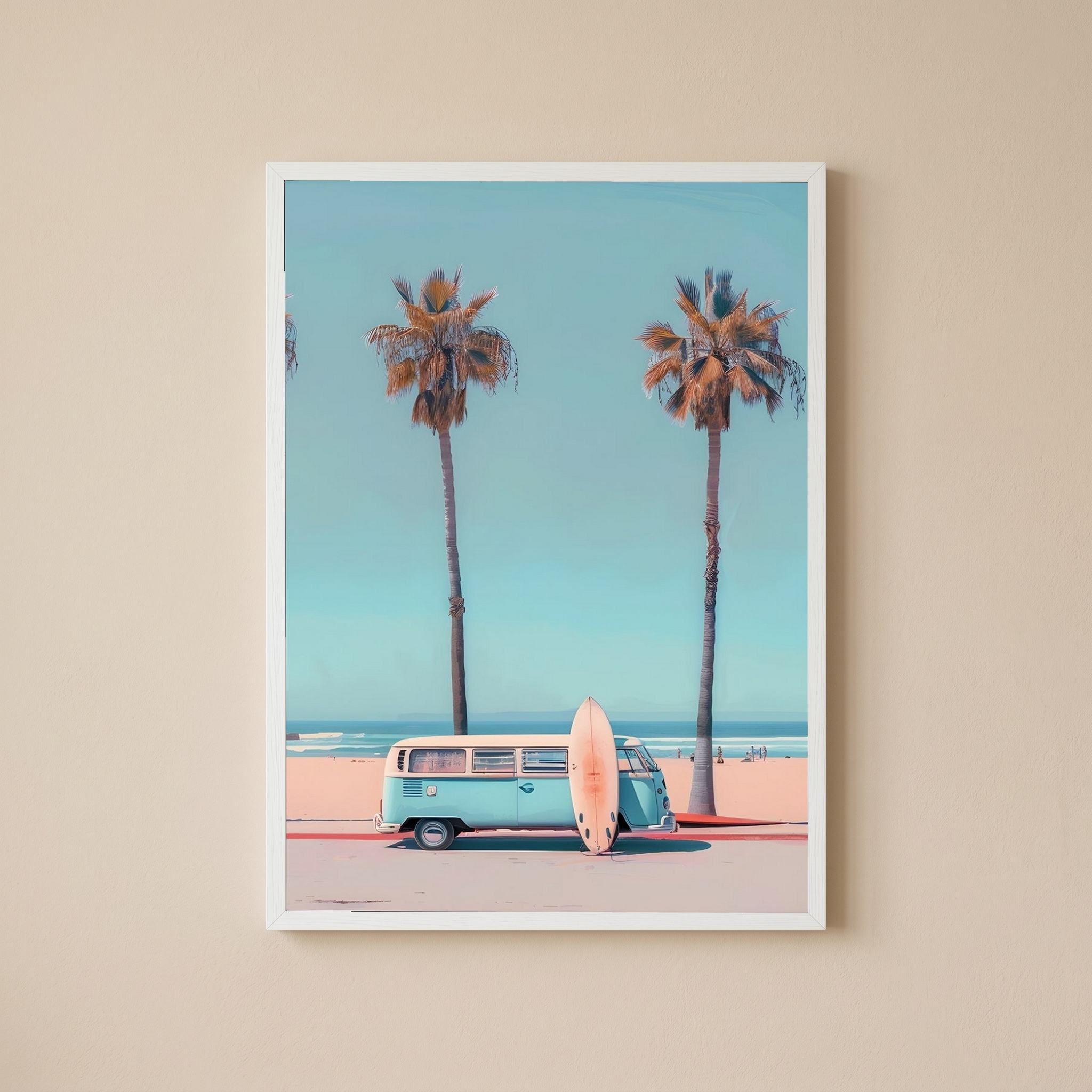 Surf & Chill Wall Art Print — Coastal Surf Lifestyle Poster