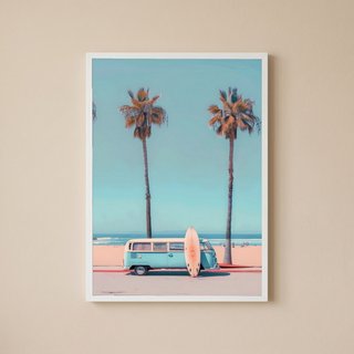 Surf & Chill Wall Art Print — Coastal Surf Lifestyle Poster