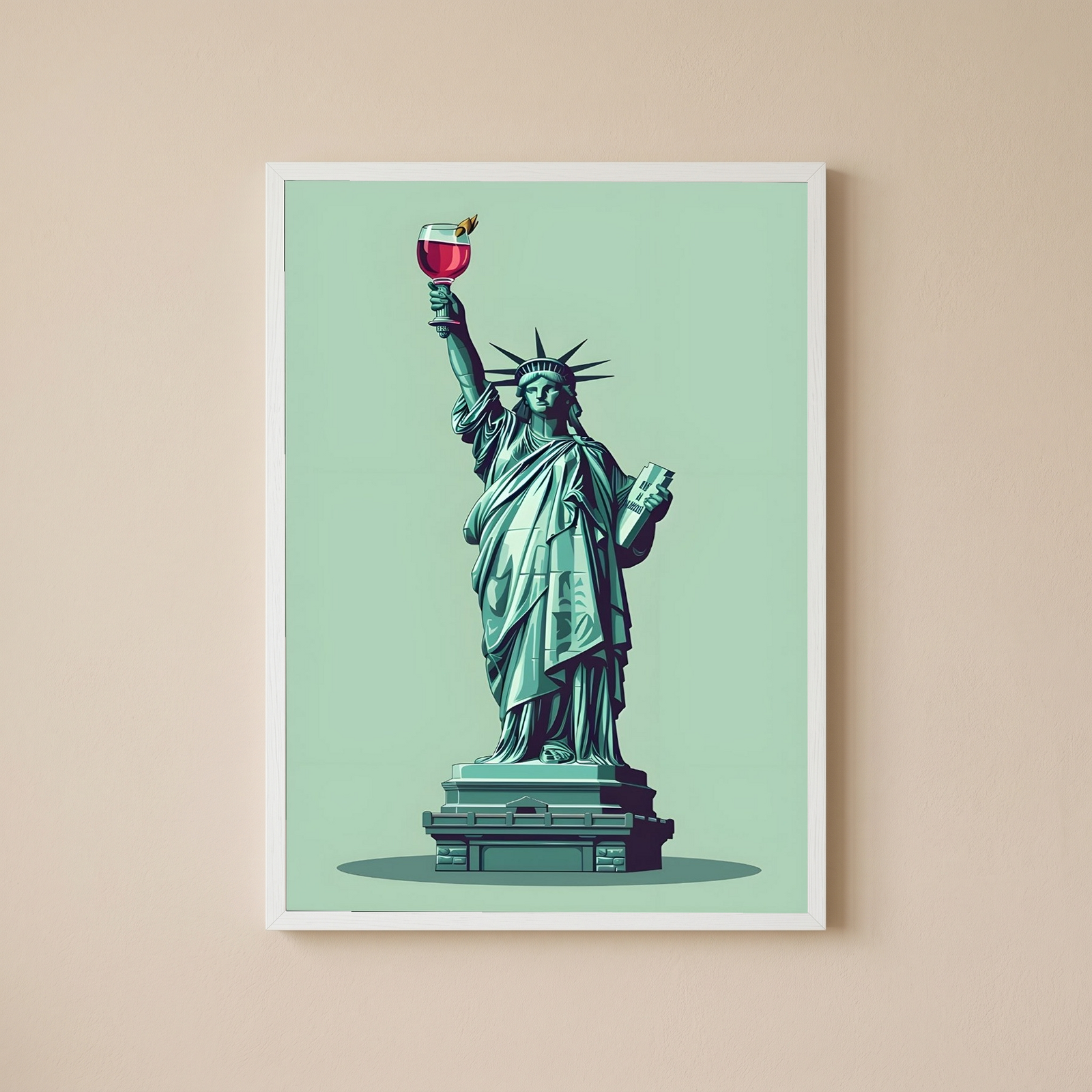 Liberty in Every Pour Wall Art Print — Wine Lover Quote Poster