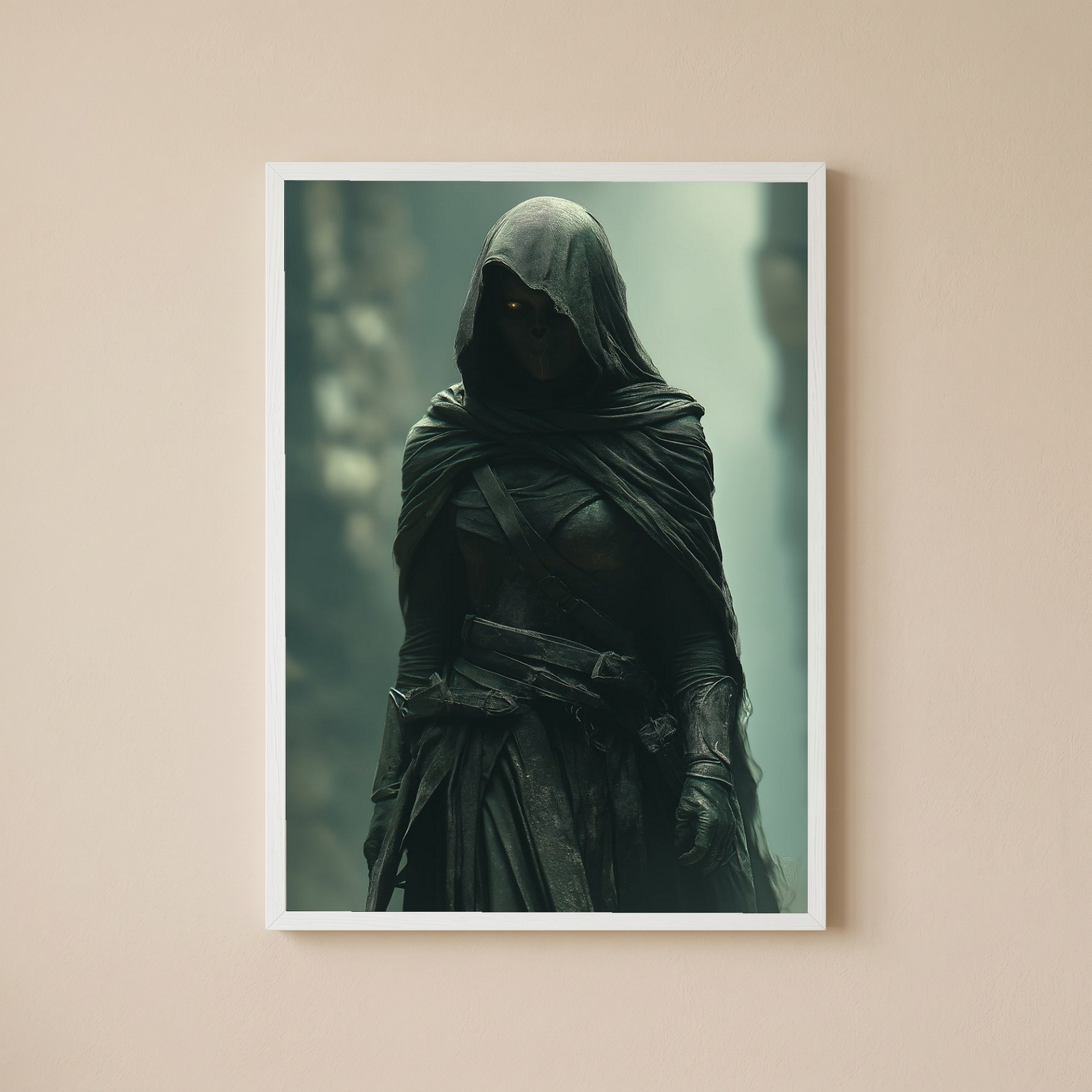 Dark Veil Wall Art Print — Gothic Veiled Portrait Poster