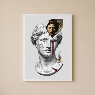 Vengeance Served Medusa V2 — Surreal Greek Mythology Wall Art Print