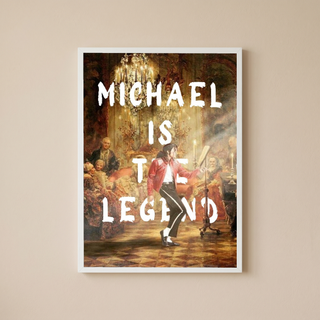 Michael Is The Legend Wall Art Print — Basketball Tribute Poster