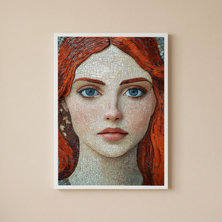 Stone and Stare Wall Art Print — Mosaic Portrait Poster