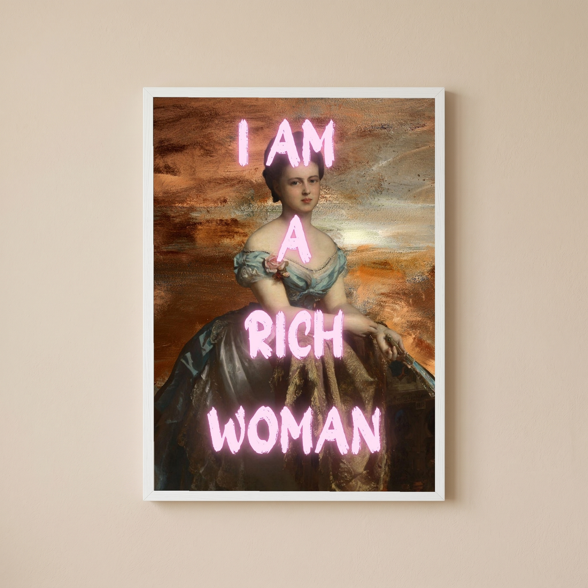 Rich Woman Wall Art Print — Abundance Empowerment Quote Poster