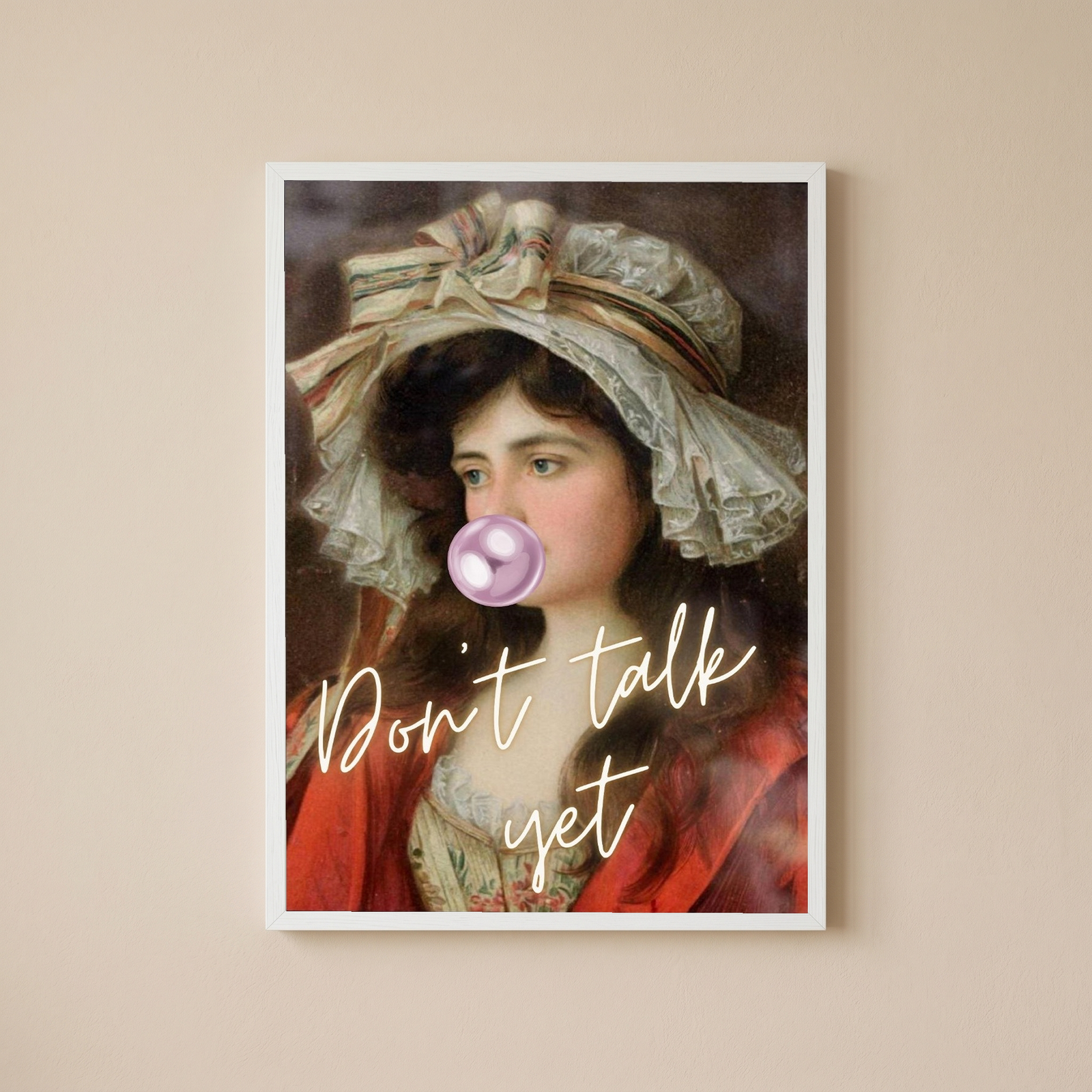 Don't Talk Yet Wall Art Print — Funny Morning Mood Quote Poster