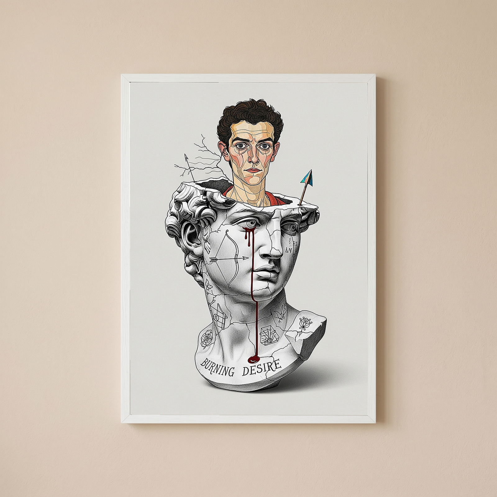 Burning Desire — Egon Schiele Inspired Wall Art Print