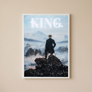 The King Wall Art Print — Bold Royal Quote Poster