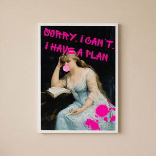 She's Got a Plan Wall Art Print — Strategic Feminine Quote Poster