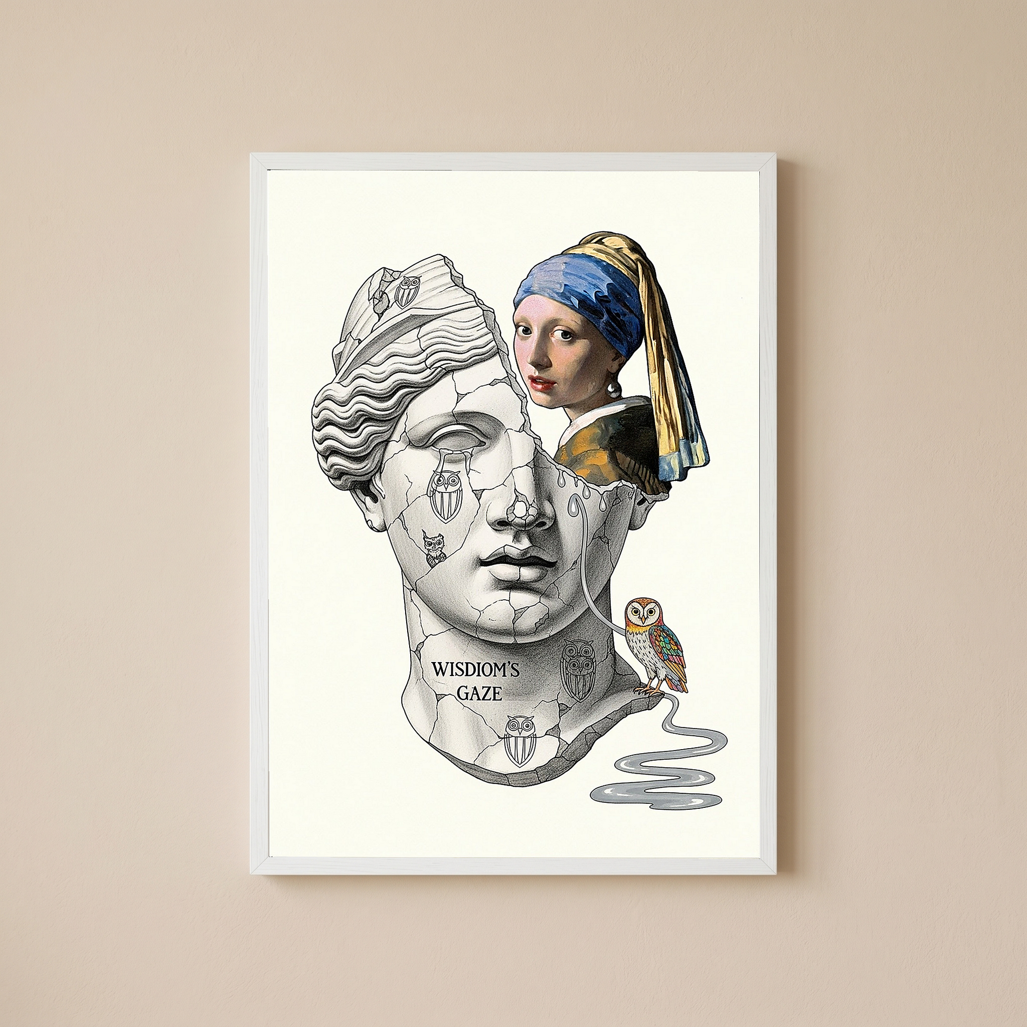 Wisdom's Gaze — Vermeer's Girl with a Pearl Earring Wall Art Print
