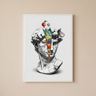 Reality is Fluid — Surreal David Bust Wall Art Print