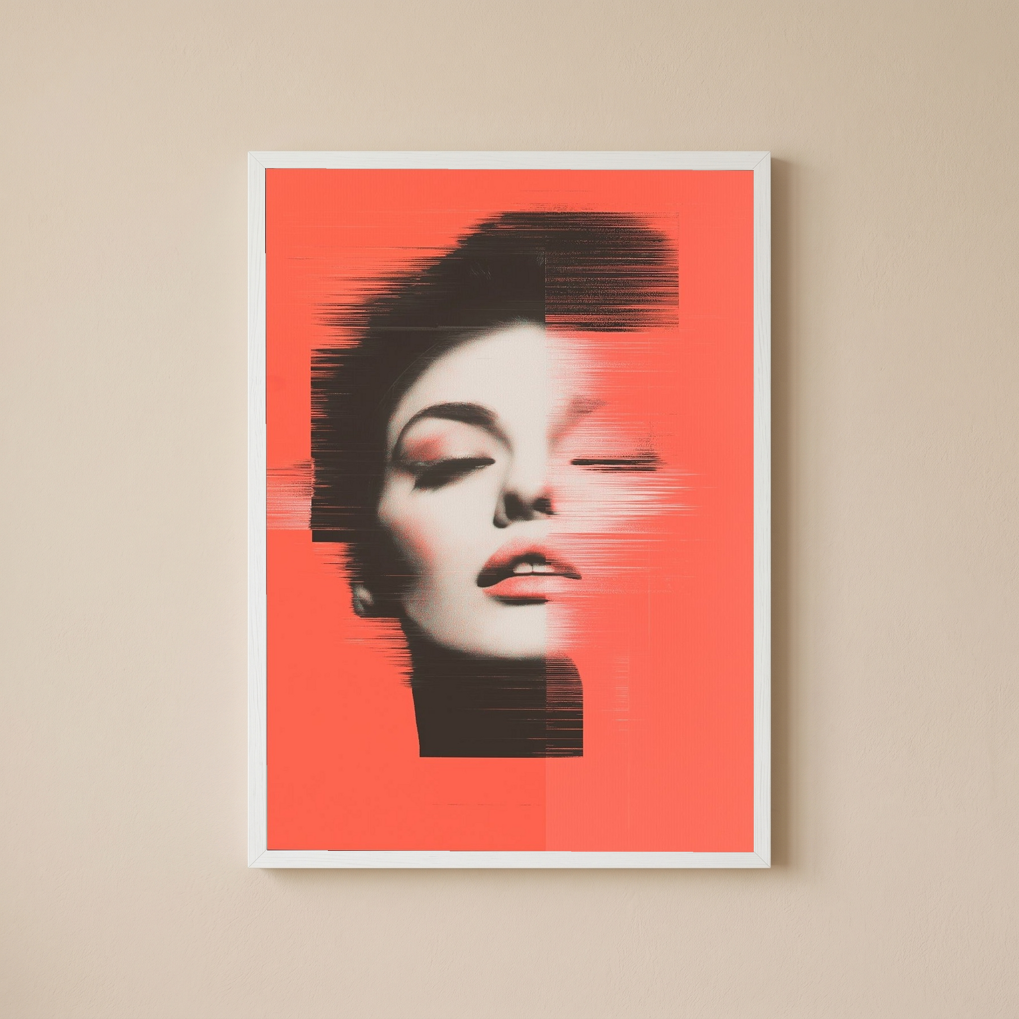 Vibrant Red Wall Art Print — Bold Statement Abstract Poster