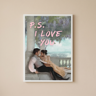 P.S. I Love You Wall Art Print — Romantic Love Letter Quote Poster