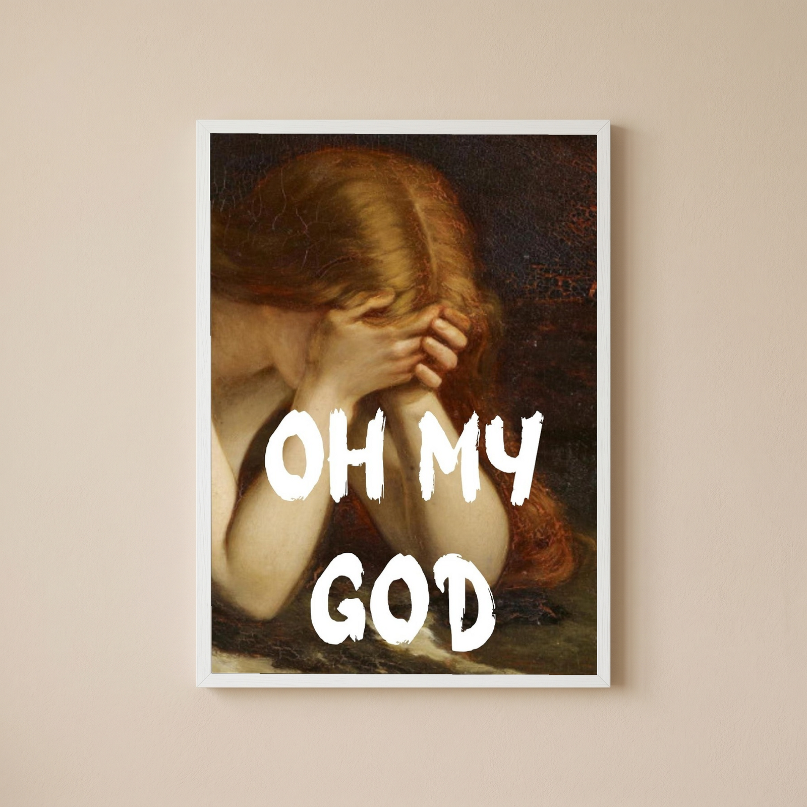 Oh My God Wall Art Print — Bold Expression Quote Poster
