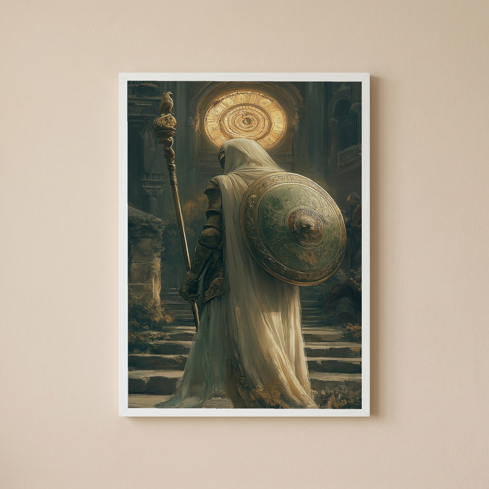 Symbol of Hope Wall Art Print — Mystical Guardian Figure Poster