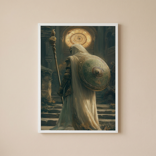 Symbol of Hope Wall Art Print — Mystical Guardian Figure Poster
